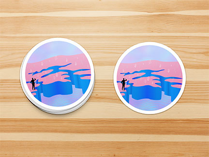 Abstract Landscape Sticker